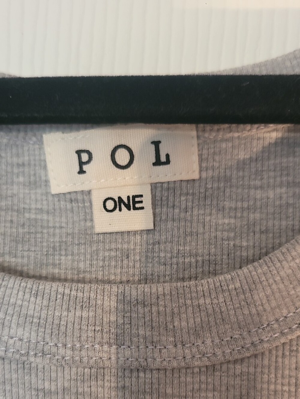 POL Grey Ribbed Tank Top - Picture 2 of 4